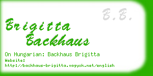 brigitta backhaus business card